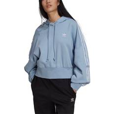 adidas Originals Adicolor Classics Satin Tape Cropped Hoodie - Ambient Sky