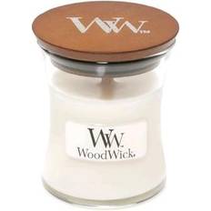 Woodwick White Teak Small Duftlys 85g