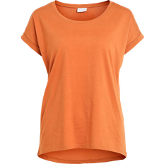 Vila O-Neck Basic T-shirt - Orange/Adobe