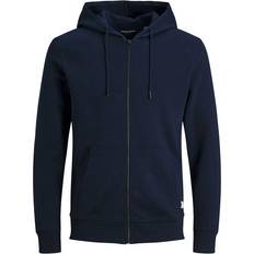 Plain Zipped Hoodie - Blue/Navy Blazer