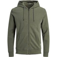 Jack & Jones Simple Zipped Hoodie - Green/Dusty Olive