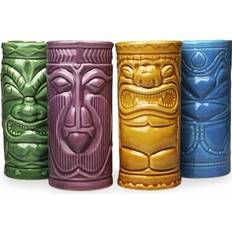 MikaMax Set de 4 vasos tiki Taza 4pcs