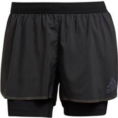 Kapea Shortsit Adidas Adizero 2 In 1 Shorts - Black