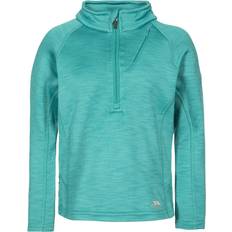 M Fleece Jackets Trespass Celina Kid's Half Zip Fleece - Green Ocean Marl