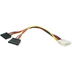 Molex strömkabel StarTech 2SATA-Molex M-F Adapter