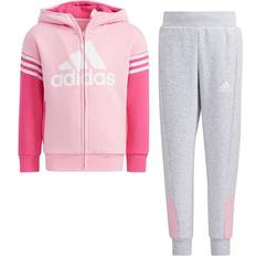 Adidas Tracksuits adidas Badge of Sport Fleece Set - Light Pink/Light Grey Heather (H40267)