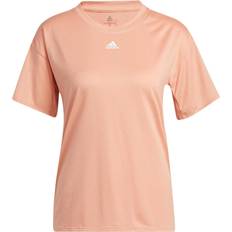 Orange - Yoga Kläder adidas 3-Stripes Aeroready T-shirt Women - Ambient Blush