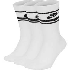 Men Underwear Nike Sportswear Dri-FIT Everyday Essential Crew Socks 3-pack - White/Black