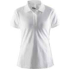 Dame - Hvid - Træningstøj Polotrøjer Craft Pique Classic Polo Shirt Women - White