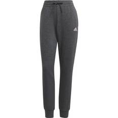 Löpning - Vita Byxor adidas Essentials French Terry Logo Joggers Women - Dark Grey Heather/Clear Pink