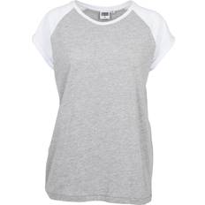 Urban Classics Contrast Raglan Tee - Grey/White