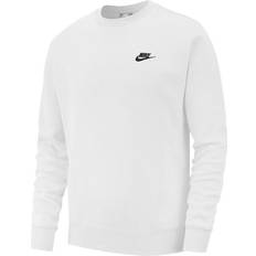 Rundhalsausschnitt Pullover NIKE Sportswear Club Fleece - White/Black