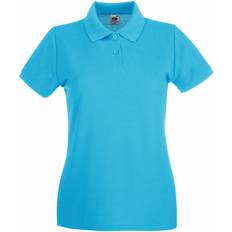 Fruit of the Loom Premium Short Sleeve Polo Shirt - Azure Blue