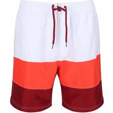 Regatta Bratchmar VI Swim Shorts - White/Burnt Salmon