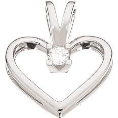 Scrouples Kleopatra Heart Pendant (0.05ct) - White Gold/Diamond