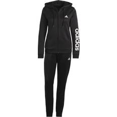 Donna - XL Tute intere Adidas Essentials Logo French Terry Tracksuit Women - Black/White