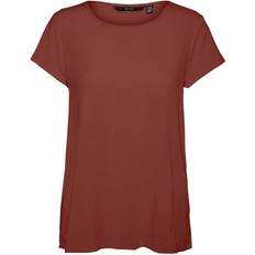 Vero Moda O-neck Short Sleeved Top - Brown/Sable