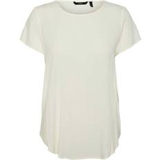 Vero Moda O-neck Short Sleeved Top - White/Snow White