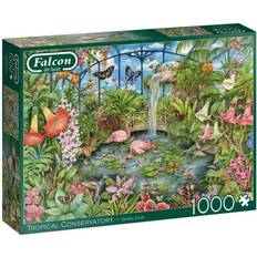 Falcon Puzzle Falcon Jumbo de Luxe Tropical Conservatory 1000 Pezzi Puzzle Flora e Fauna