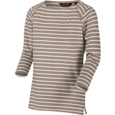 Regatta Kimberley Walsh Polina Printed Long Sleeved T-shirt - Nutmeg Cream Stripe