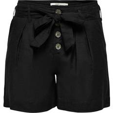 Only High Waist Belt Shorts - Black