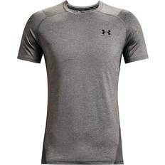 Under armour t shirt Under Armour Men's HeatGear Fitted Short Sleeve T-shirt - Carbon Heather/Black