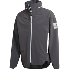 Elastane/Lycra/Spandex - Men Rain Jackets & Rain Coats Adidas Myshelter Rain Jacket - Grey Five/White