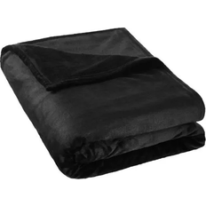 tectake 400947 Blankets Black (240x220cm)