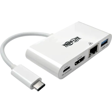 Cables Tripp Lite 4K USB C-USB C/HDMI/RJ45/USB A M-F 3.0 0.4ft