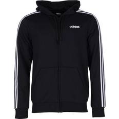 Buitenkleding Adidas Essentials 3 Stripes Fullzip French - Terry Black/White