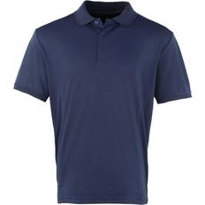 Premier Coolchecker Pique Short Sleeve Polo Shirt - Navy