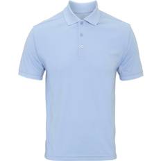 Premier Coolchecker Pique Short Sleeve Polo Shirt - Light Blue