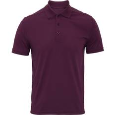 Premier Coolchecker Pique Short Sleeve Polo Shirt - Aubergine