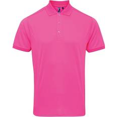 Premier Coolchecker Pique Short Sleeve Polo Shirt - Neon Pink