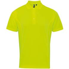 Yellow Polo Shirts Premier Coolchecker Pique Short Sleeve Polo Shirt - Neon Yellow