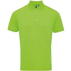 Premier Coolchecker Pique Short Sleeve Polo Shirt - Neon Green