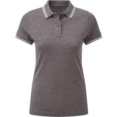 Women’s Classic Fit Tipped Polo - Charcoal/White