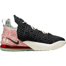 Nike LeBron 18 - Black/Pale Ivory/Spiral Sage/University Red