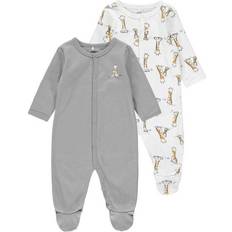 Name It Press Stud Nightsuit 2-pack - Grey/Alloy (13189130)