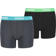 Puma Boxer Shorts Children's Clothing Puma Basic Boy's Boxers 2-pack - India Ink/Turquoise (907650-01)