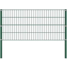 Iron Welded Wire Fences vidaXL Fence Panel with Posts