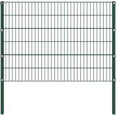 Hierro Vallas de Alambre Soldado vidaXL Fence Panel with Posts