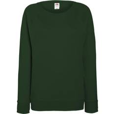 Fruit of the Loom Ladies Lightweight Raglan Sweatshirt - Bottle Green