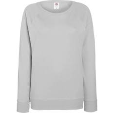 Fruit of the Loom Ladies Lightweight Raglan Sweatshirt - Heather Grey