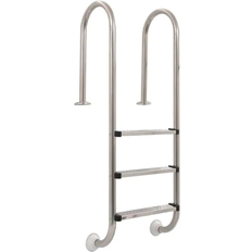 Zwembadladders vidaXL Zwembadladder met 3 sporten 120 cm roestvrij staal