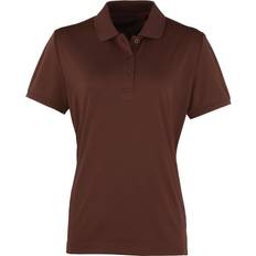 Brown - Women Polo Shirts Premier Coolchecker Pique Polo Shirt - Brown