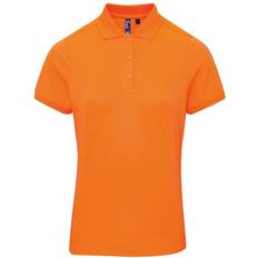 Premier Coolchecker Pique Polo Shirt - Neon Orange