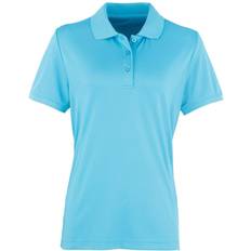 Turquoise - Women Polo Shirts Premier Coolchecker Pique Polo Shirt - Turquoise