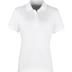 Premier Coolchecker Pique Polo Shirt - White