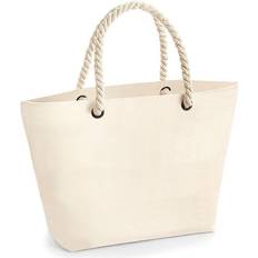 Cotton Beach Bags Westford Mill Nautical Beach Bag - Natural